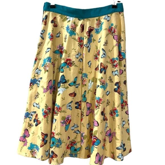Tatyana Retro Swing Butterfly Skrit in Yellow Size M - Picture 6 of 6